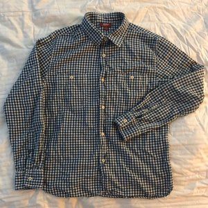 Blue Gingham/Checkered Button Down